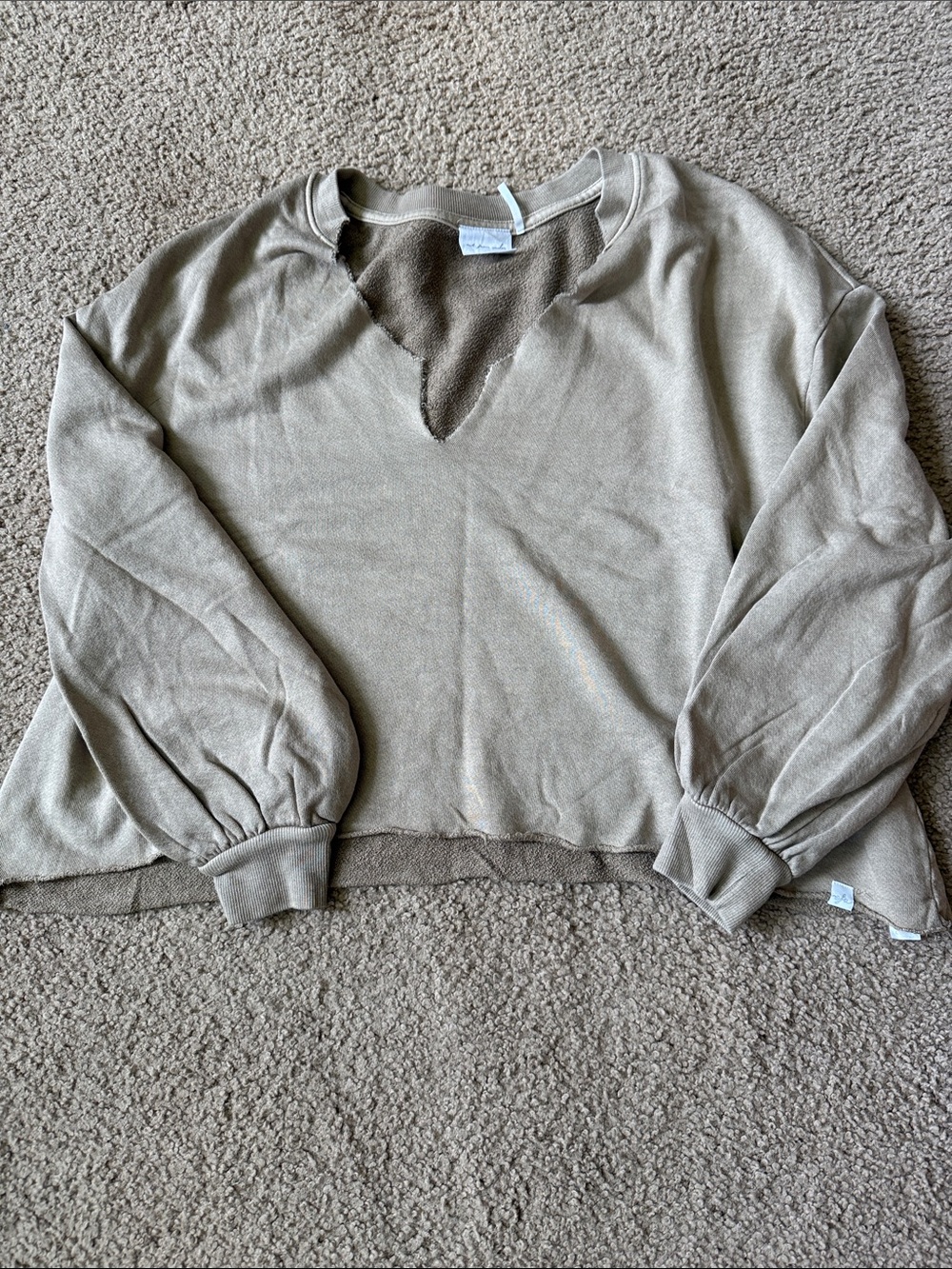 Urban Outfitters Taupe Beige Terry Sweatshirt NWOT never worn
